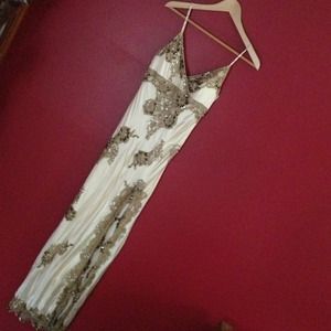 Lace and Beaded Silk Dress