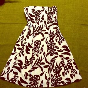 WHBM strapless Bedford Corduroy dress