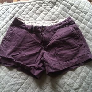 Purple Old Navy shorts.