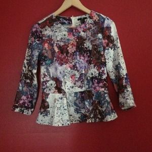 Floral Peplum Top