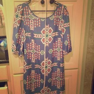 ⭐⭐SOLD⭐⭐Aztec print 3/4 sleeve dress