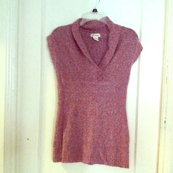 Pink cap sleeve sweater