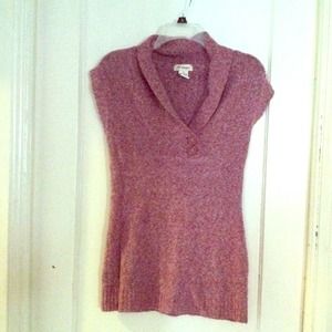 Pink cap sleeve sweater