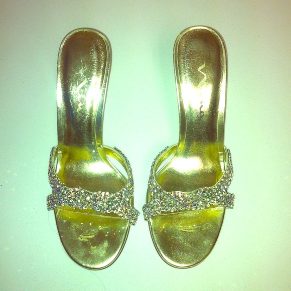 Vanilla Gold/stones Shoes