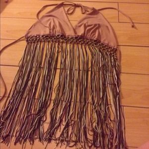 Fringe swim top