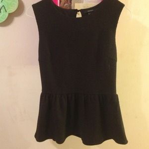 REDUCED !Black peplum top