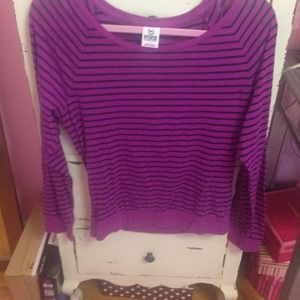 ⛔SOLD⛔ VS PINK Purple and Black Striped Shirt