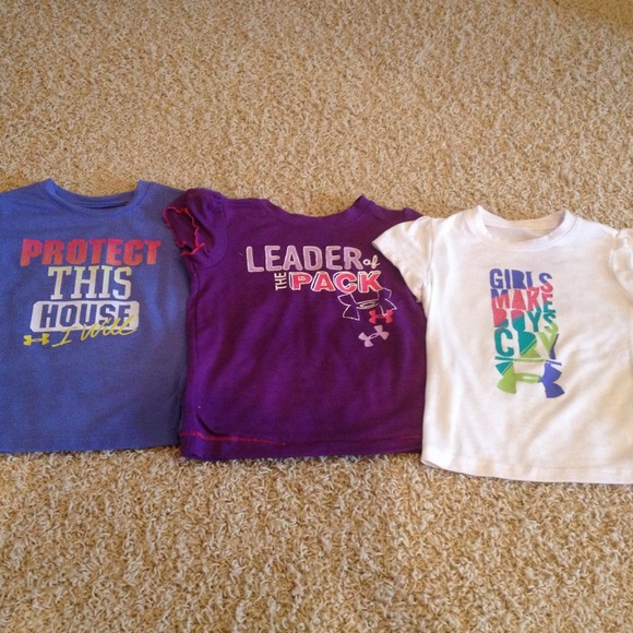 BUNDLED Toddler Undet Armour tee shirts.