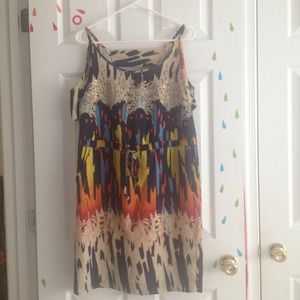 Multicolor Dress with gold shimmer (Cato)