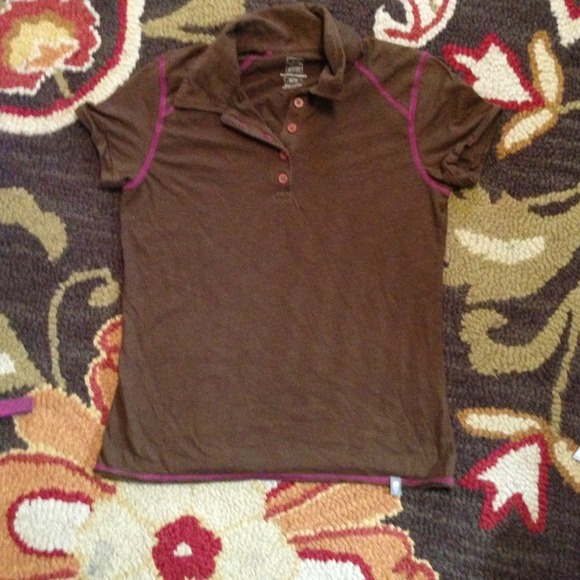 Brown and Pink North Face Shirt