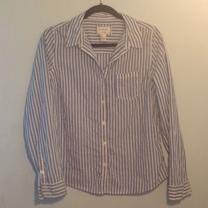 Blue & white button down long sleeve