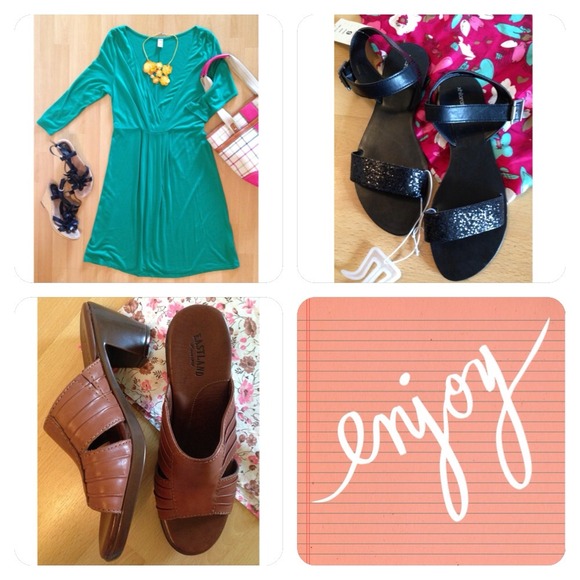 Xhilaration Shoes - **Bundle** Sandals sz 9, sandals sz 8 and dress M.