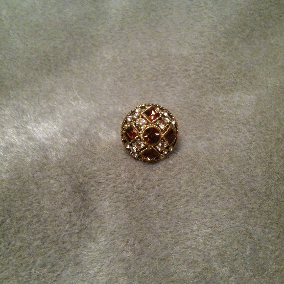 Gold & Brown Smoky Quarts Ring - Picture 2 of 4