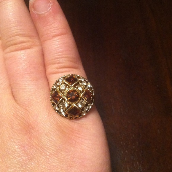 Gold & Brown Smoky Quarts Ring - Picture 4 of 4
