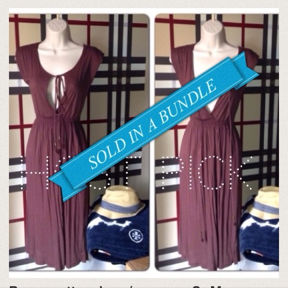 Lux Dresses & Skirts - SOLD.  Brown cotton dress/cover up. Sz M