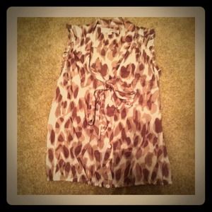 Sleeveless leopard print