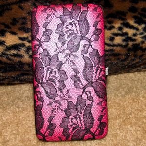 Pink clutch/hard wallet