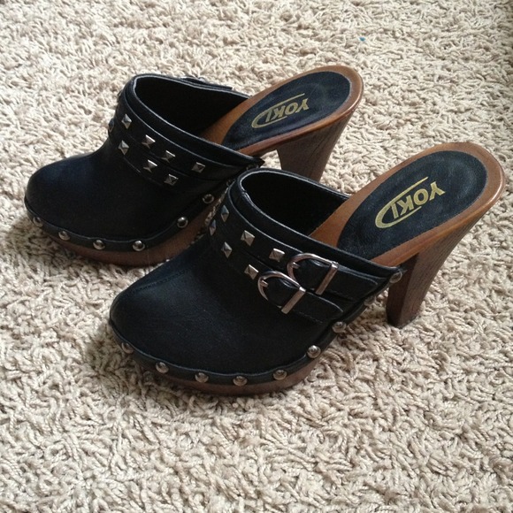 Yoki Boots - New Yoki Stack Mule Studded Shoes