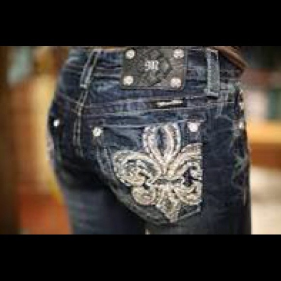 Miss me jeans fleur de lis Sz 31 BNWT