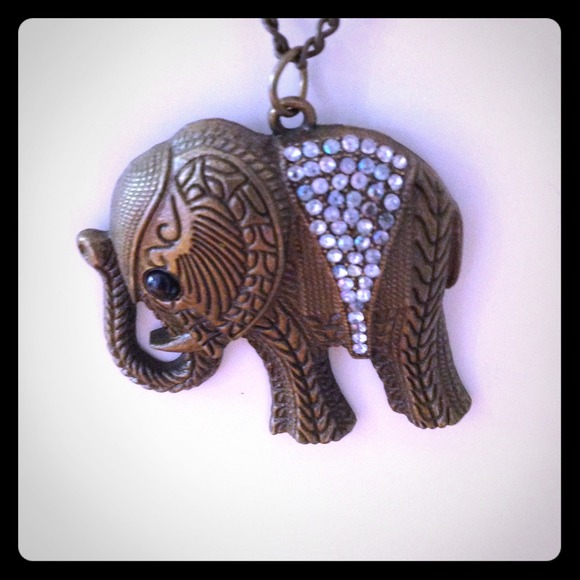 Elephant long necklace