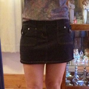 Black jean skirt
