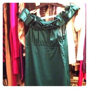 Emerald green cocktail dress