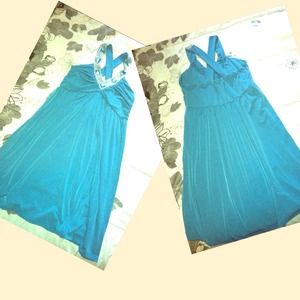 Aqua blue summer dress