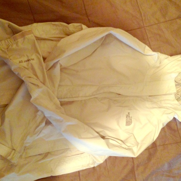 **REDUCED: North Face white rain jacket!