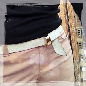 CLOSING SALE Embellished Leather Wrap Belt