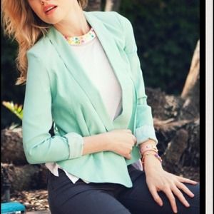 One of a kind mint/blue blazer