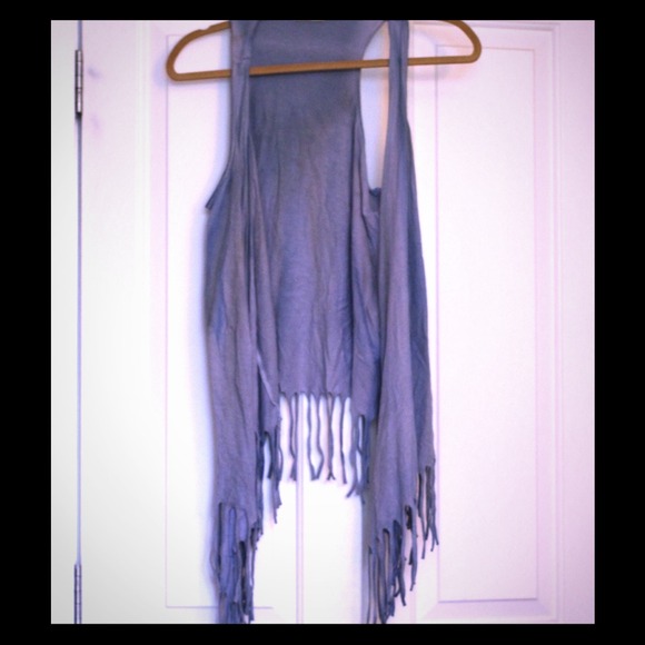 Pastel Hippie Fringe Vest