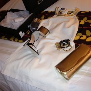 Just released White gold studed bebe dress