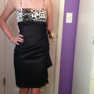 cheetah print bust and black homecoming dress!