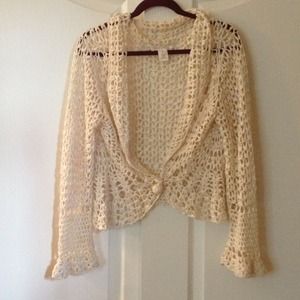 Beautiful Crochet Cardigan L 🎉🎉HOST PICK🎉🎉💋🙀