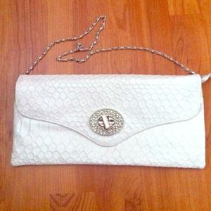 SOLD - White simple clutch