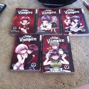 chibi vampire books and black jacket