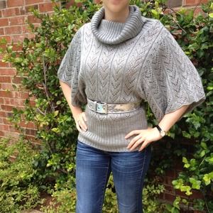 Silver/grey cowl neck sweater- Forever 21 size S