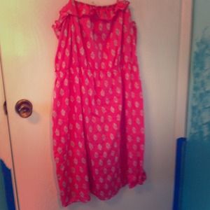 Pink patterned summer dress