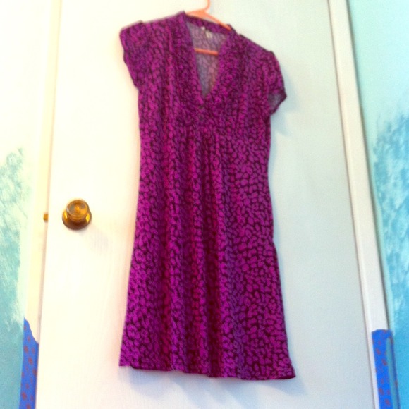 Purple and black patterned dress