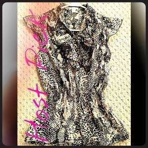 HOST PICK! Snakeskin ruffle top