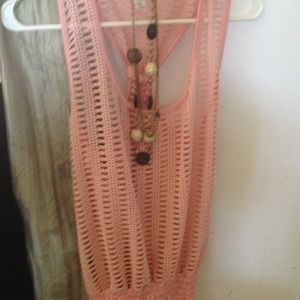 Darling pink sleeveless top