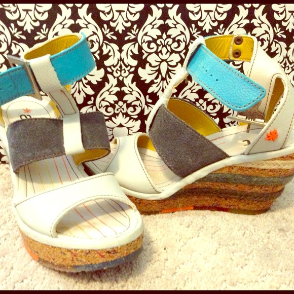*art colorful leather/cork wedges size ERO 37