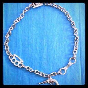 🚫SOLD🚫Cuffs, Pistol, Brass Knuckle Necklace