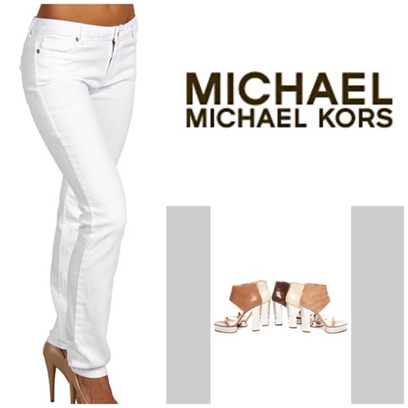 MICHAEL Michael Kors Denim - White Skinny Leg Stretch Jeans