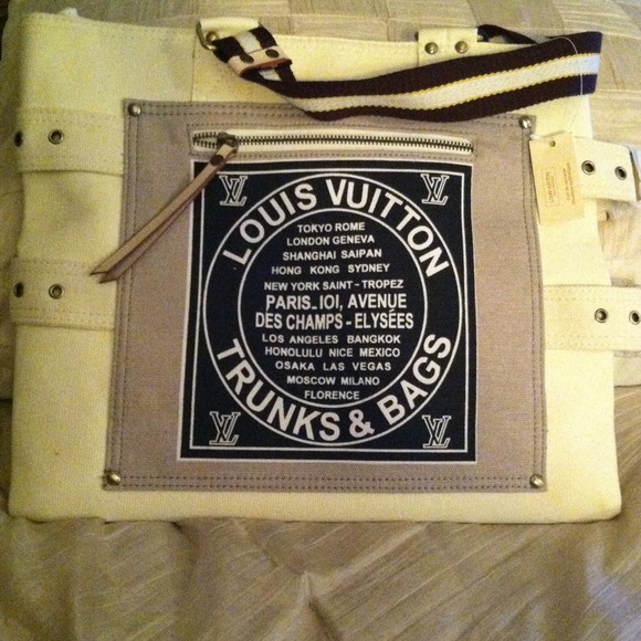 NWT Khaki canvas Louis Vuitton bag