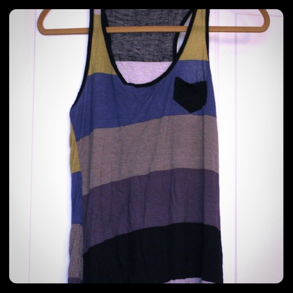 Muted Striped Racerback Tank
