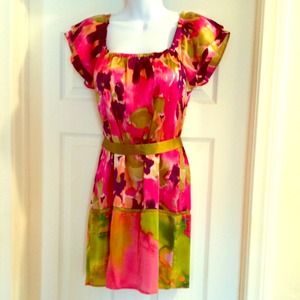 Hale Bob silk dress-short sleeve Reduced!'