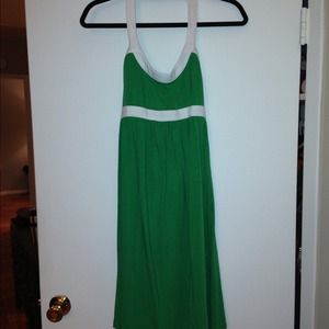 Green halter dress!
