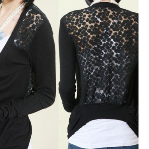 Brand new white/black net cardigan - Picture 2 of 4