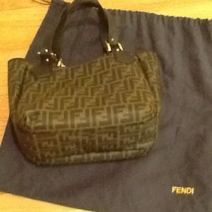 fendi zucca double strap bag